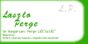 laszlo perge business card